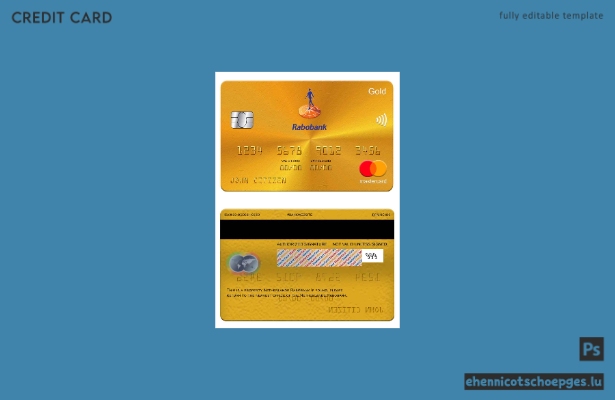 Niederlande Rabobank Mastercard Gold Beispielvorschau